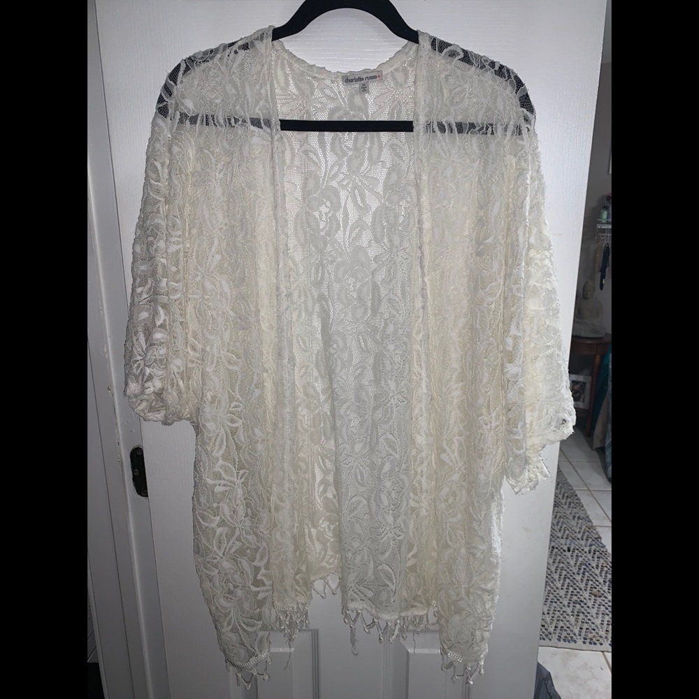 Off white lace cardigan
